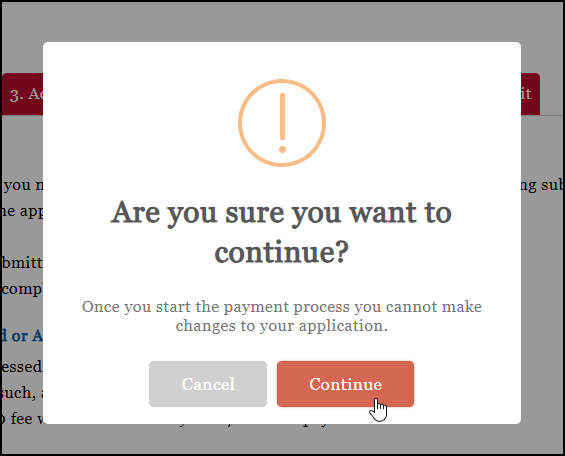 Payment Process Popup